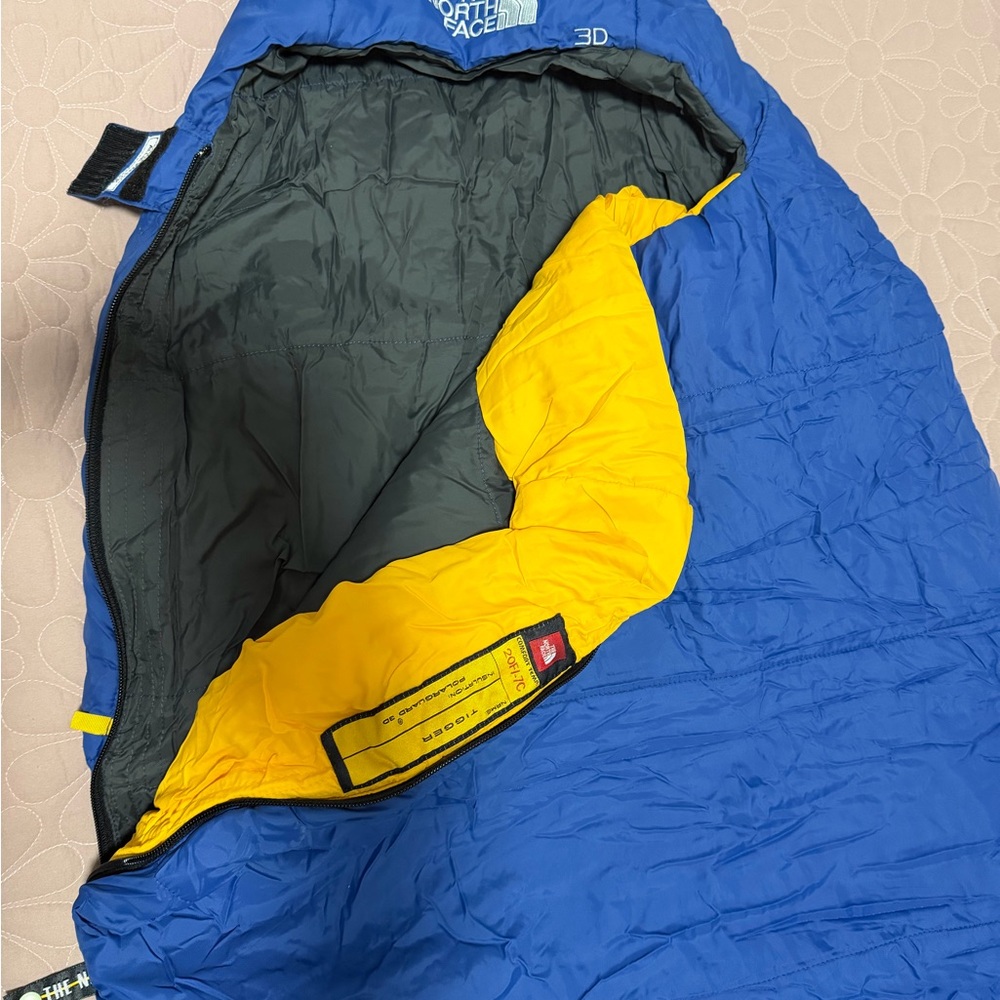 The North Face Black and Yellow Sleeping Bag